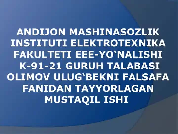 Islom dini va uning oqimlari va yo’nalishlari