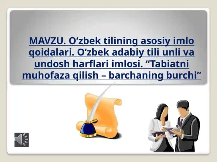 O'zbek tilining asosiy imlo qoidalari