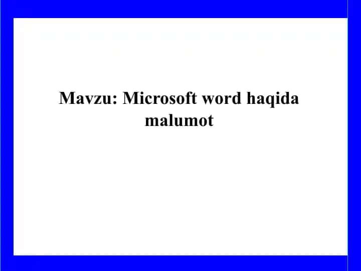 Microsoft Word