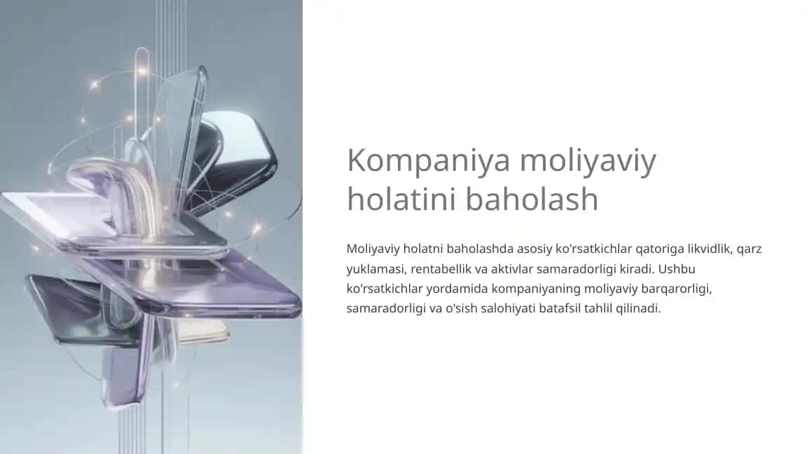 Kompaniya moliyaviy holatini baholash