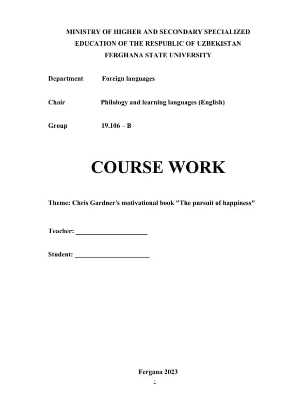 Chris Gardner's motivational book "The Pursuit of Happiness"