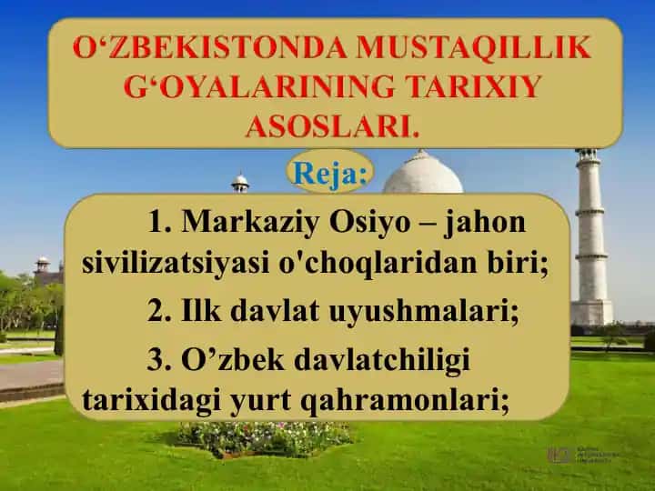 O‘ZBEKISTONDA MUSTAQILLIK