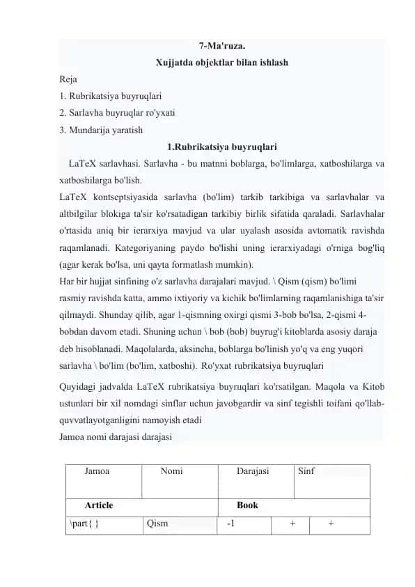 LaTeX sarlavhasi