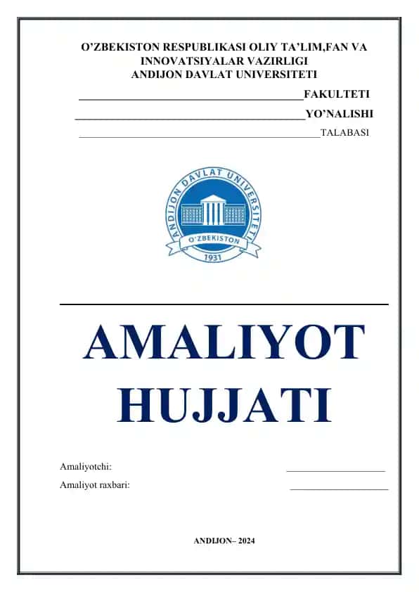 AMALIYOT HUJJATI