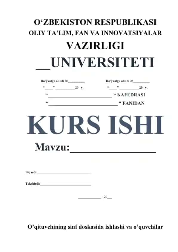 Chizmachilik darslarini tashkil etish va o‘qituvchilar uchun metodik qo‘llanma