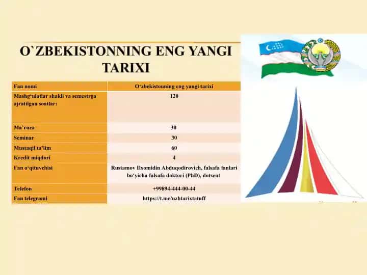 O‘zbekistonning eng yangi tarixi