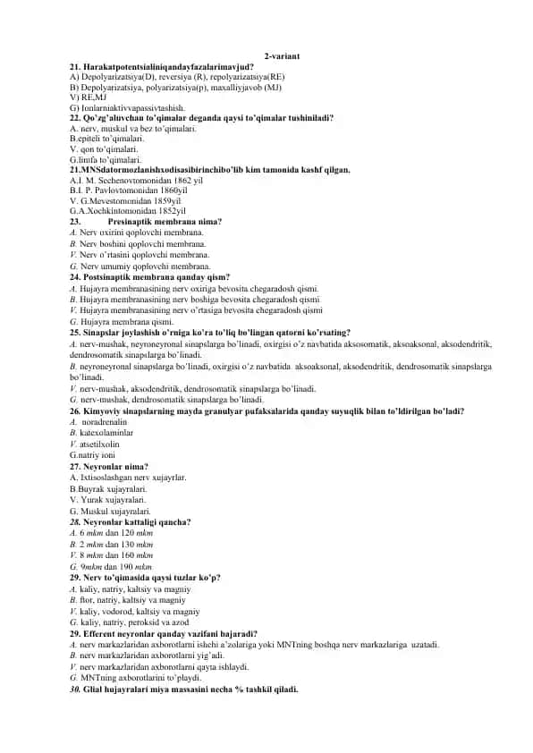 Harakat potentsiali fazalari