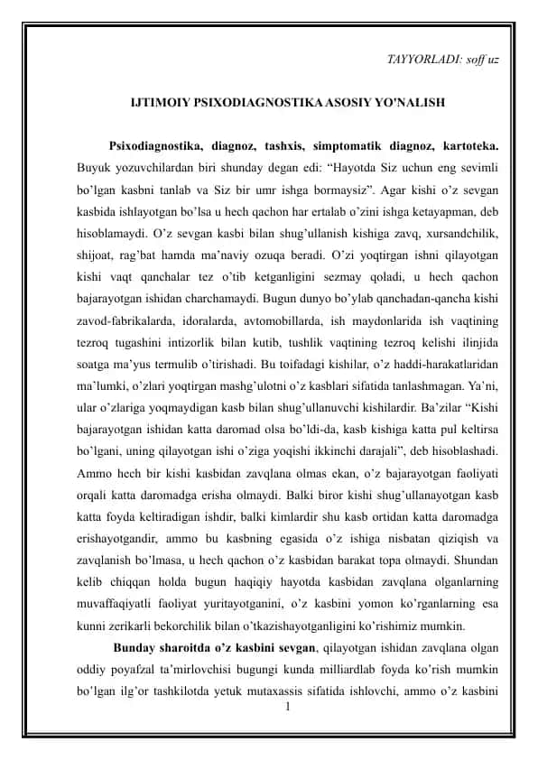 Psixodiagnostika