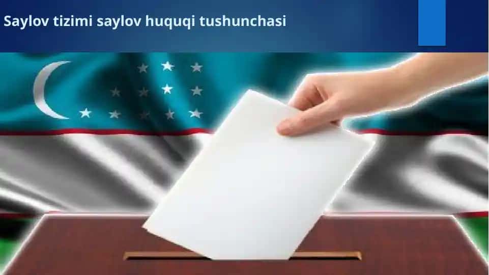 Saylov tizimi saylov huquqi tushunchasi