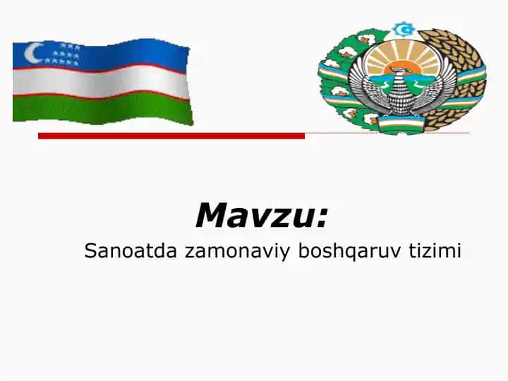 Sanoatda zamonaviy boshqaruv tizimi