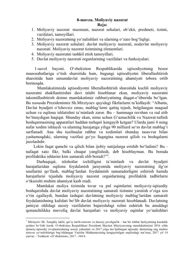 Moliyaviy nazorat
