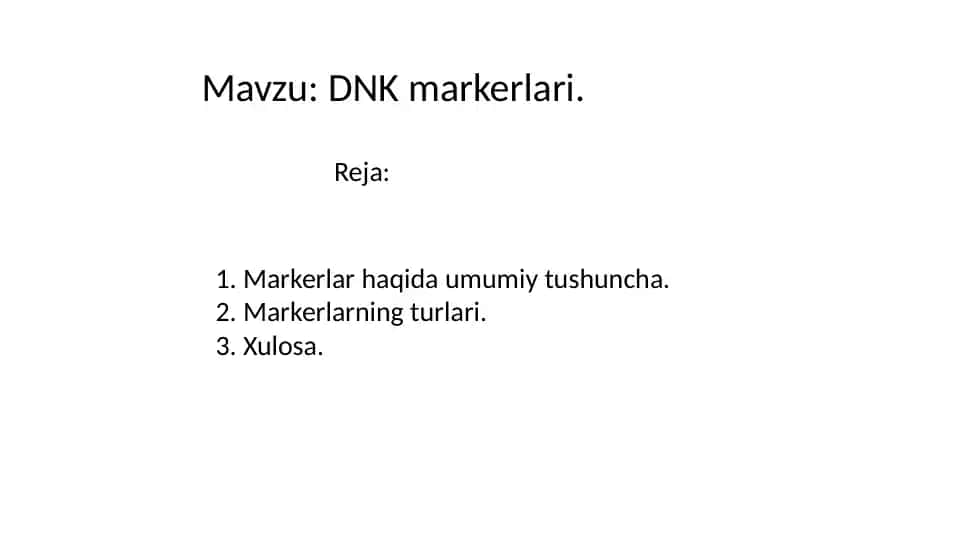 DNK markerlari