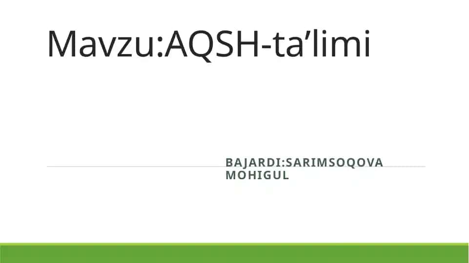 AQSH-ta’limi