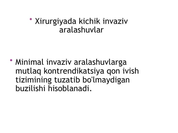 Xirurgiyadagi chikin va zivaralash usullari