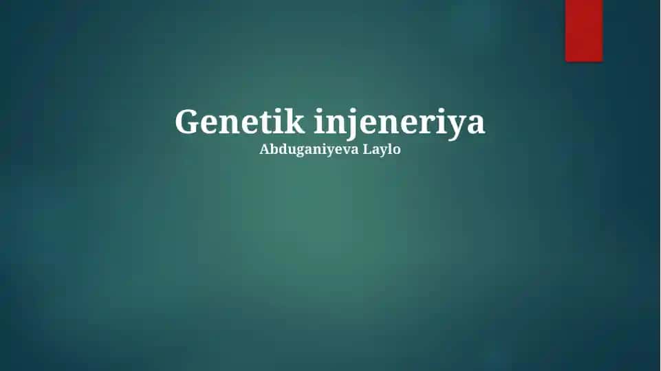 Genetik injeneriya