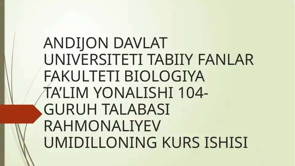 O’simliklarning evolyutsiyasi va klassifikatsiyalari