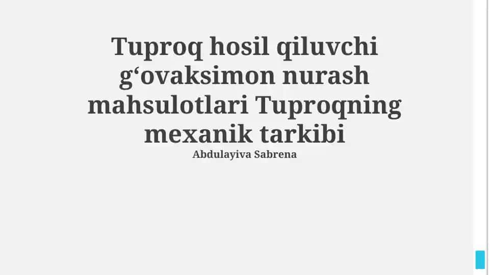 Tuproq hosil qiluvchi gʻovaksimon nurash mahsulotlari
