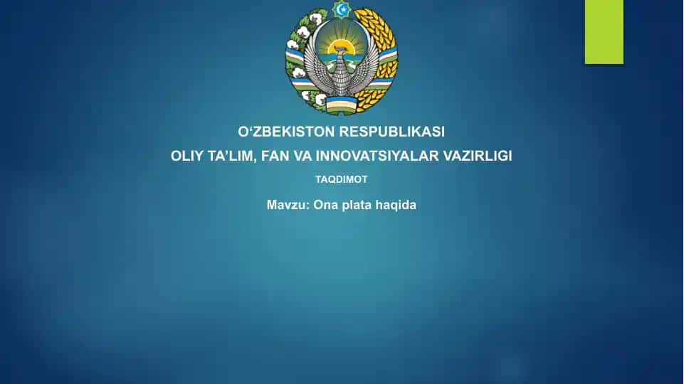 Onaplata haqida