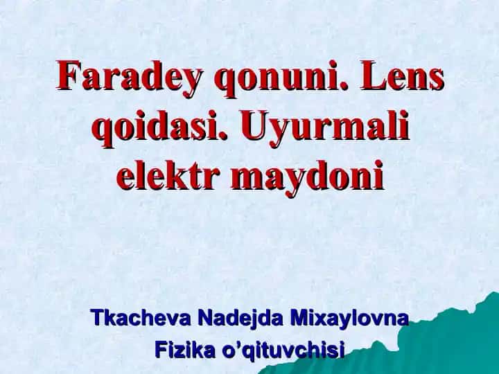 Faradey qonuni