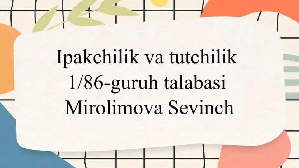 FERMENTLAR VA ULARNING QISHLOQ XO‘JALIGIDAGI O‘RNI