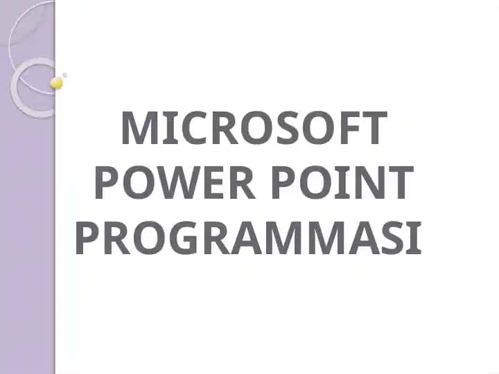 MICROSOFT POWERPOINT PROGRAMMASI