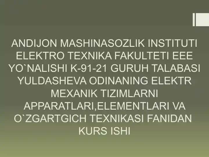 Elektro Mexanika Sifatlari