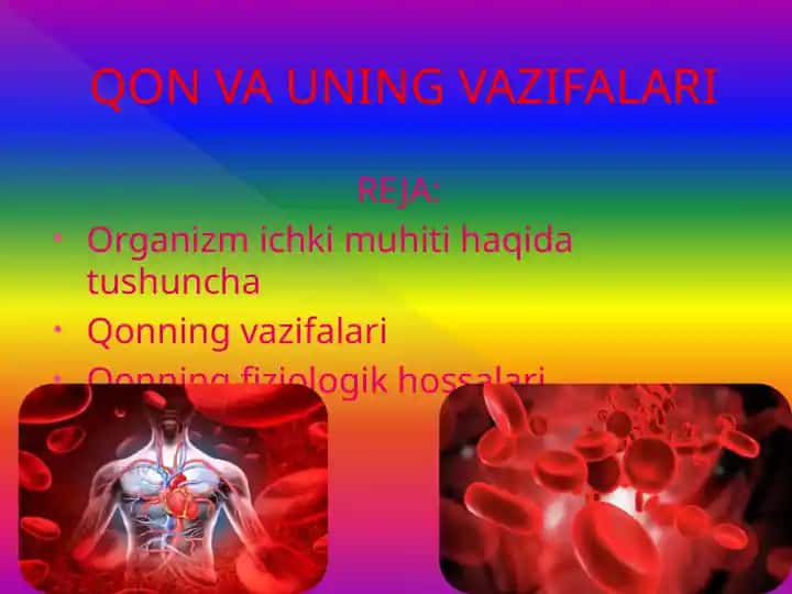 Qon va uning vazifalari