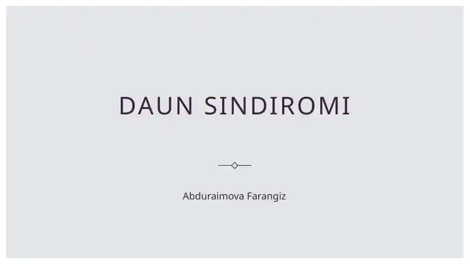 Daun sindiromi