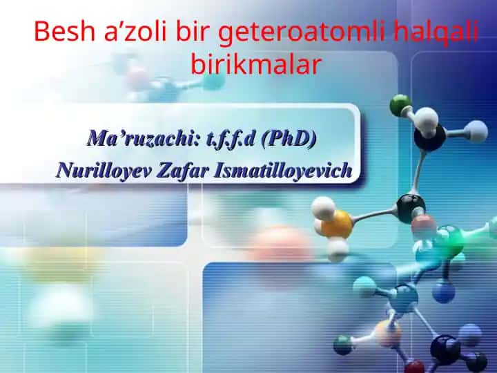 Geterosiklik birikmalar
