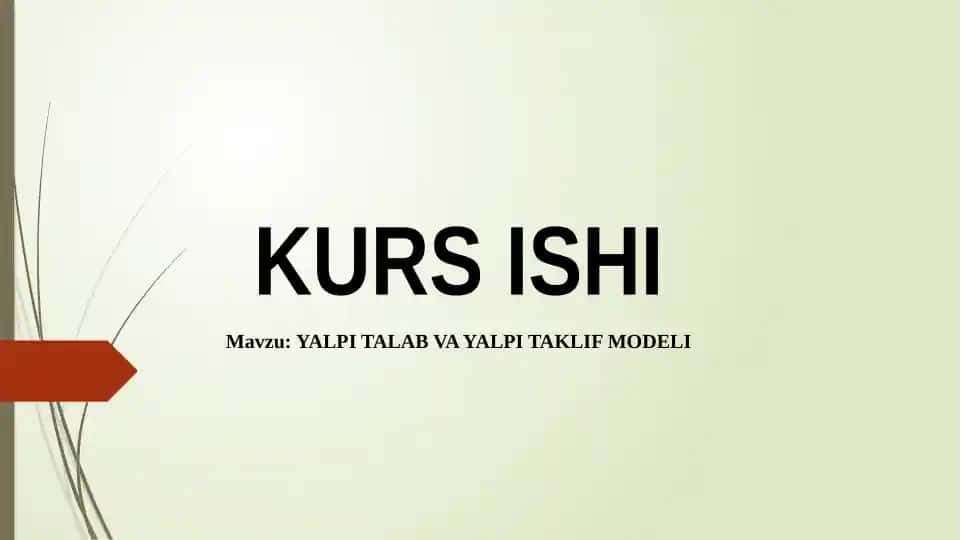 Yalpi Talab va Yalpi Taklif Modeli