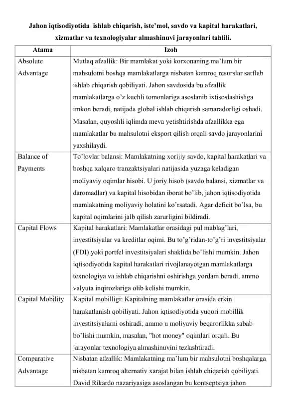 Capital Mobility