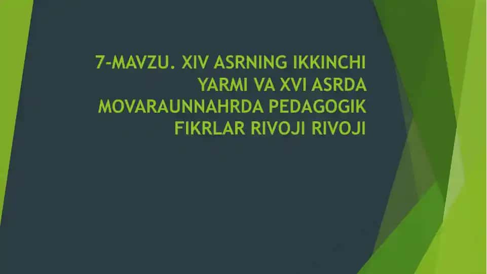 Alisher Navoiyning Asarlarida Tarbiya va Insonparvarlik Masalalari