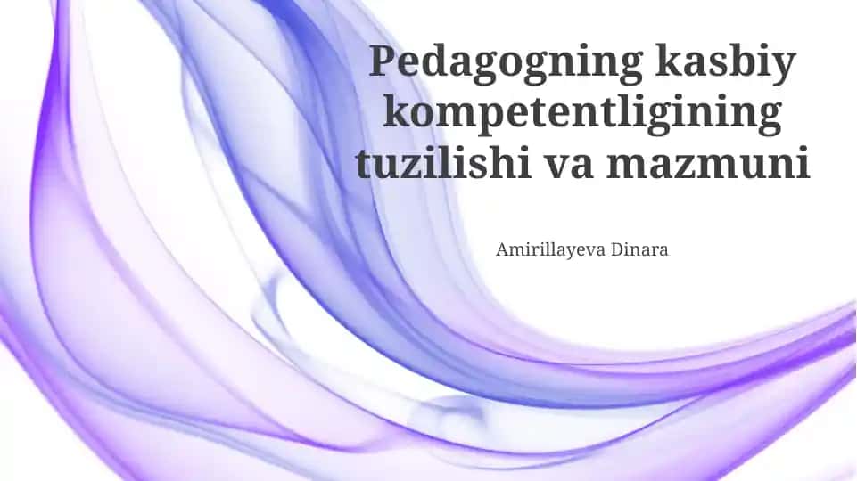 O'qituvchining Kasbiy Kompetentsiyasini Baholash
