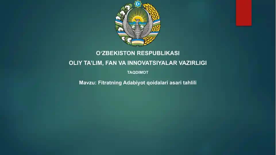 Adabiyot Qoidalari