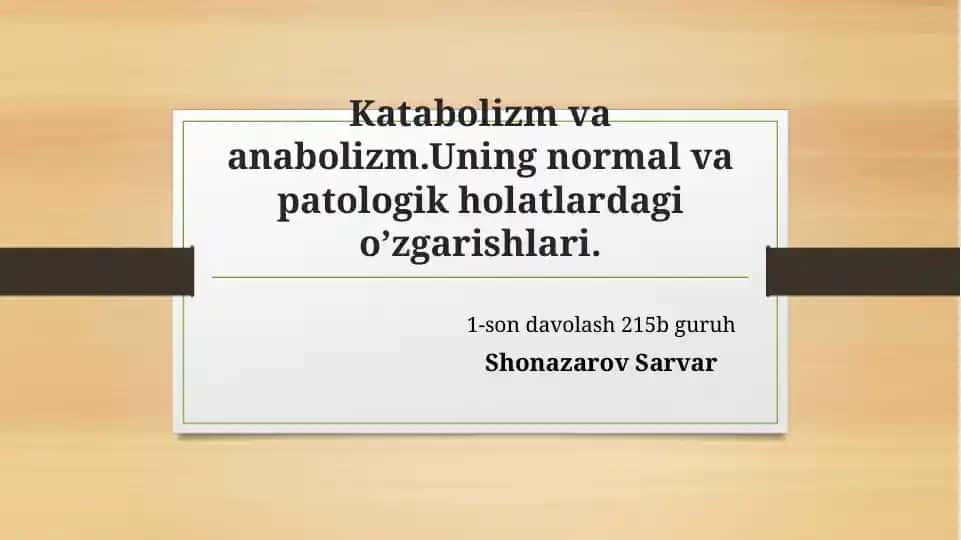 Metabolizm