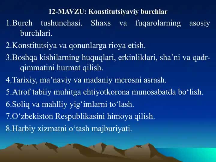 Konstitutsiyaviy burchlar