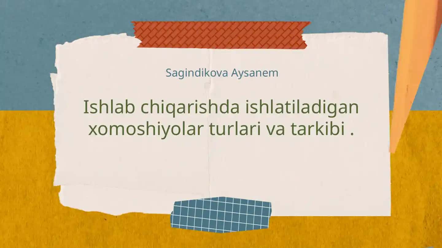 Shisha sanoati uchun hom-ashyo materiallari
