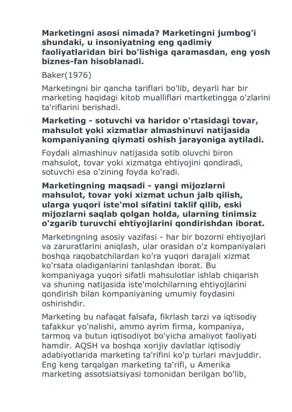 Marketing