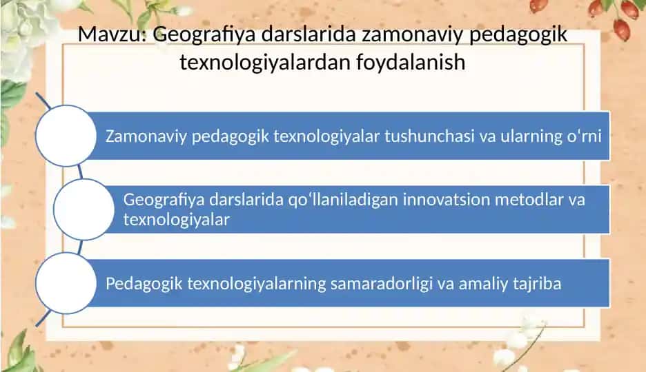 Zamonaviy pedagogik texnologiyalar