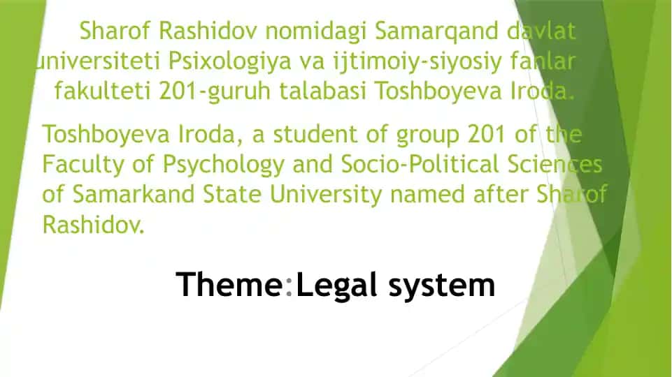 The Legal System