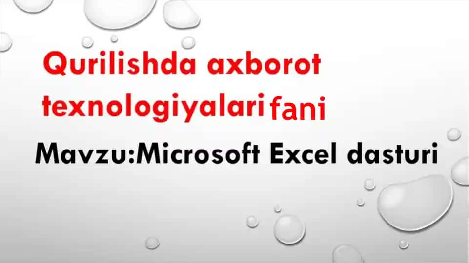 Microsoft Excel dasturi