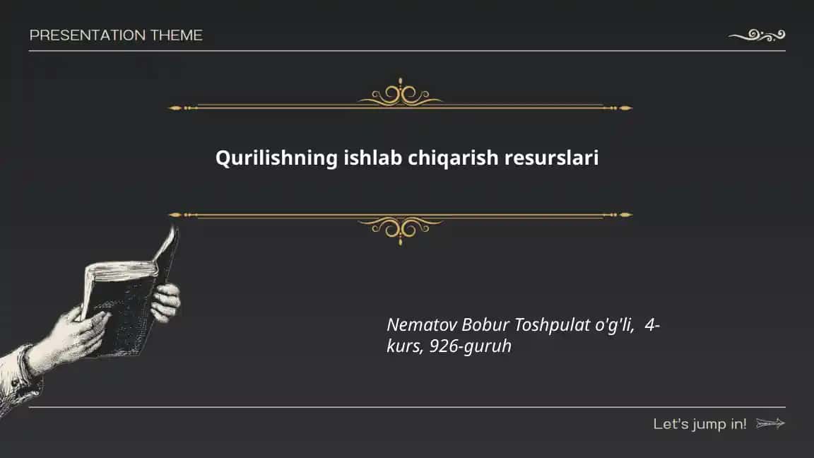 Qurilishning ishlab chiqarish resurslari