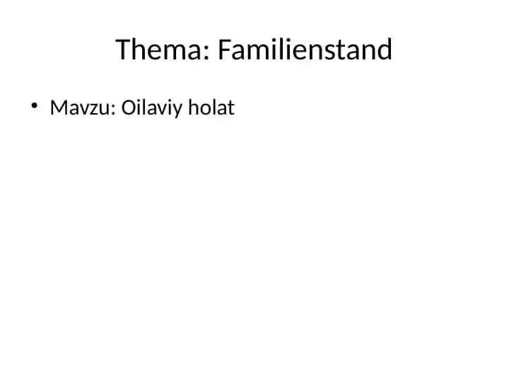 Familienstand
