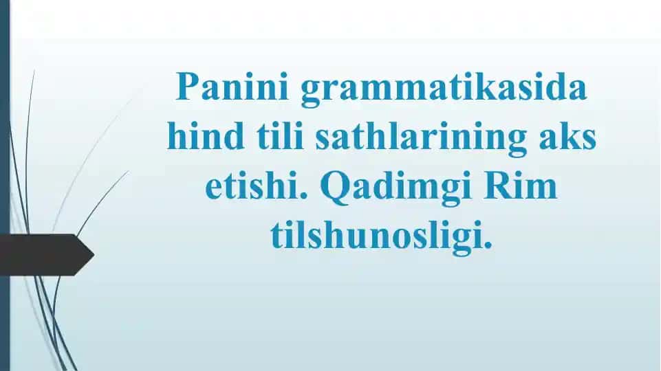 Qadimgi hind va Rim tilshunosligi