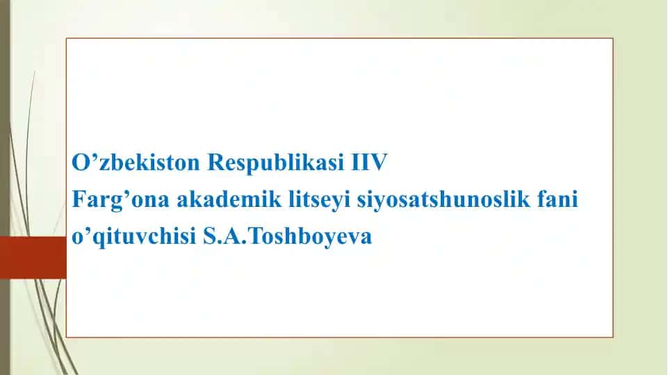 O’zbekiston Respublikasi Mudofaa Doktrinasi