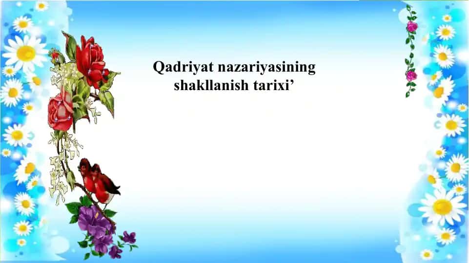Qadriyatnazariyasining shakllanish tarixi