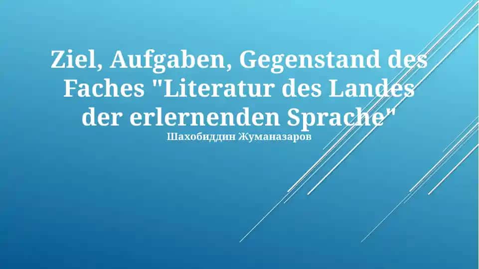 Literatur des Landes der erlernenden Sprache