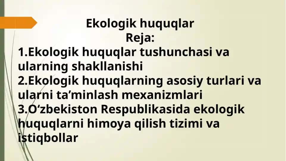Ekologik huquqlar