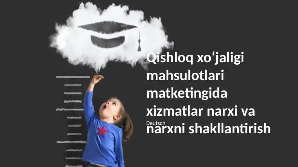 Qishloq xo'jaligi mahsulotlari matketingida xizmatlar narxi va narxni shakllantirish