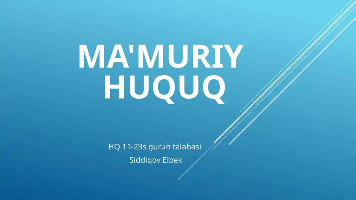 Ma'muriy huquq